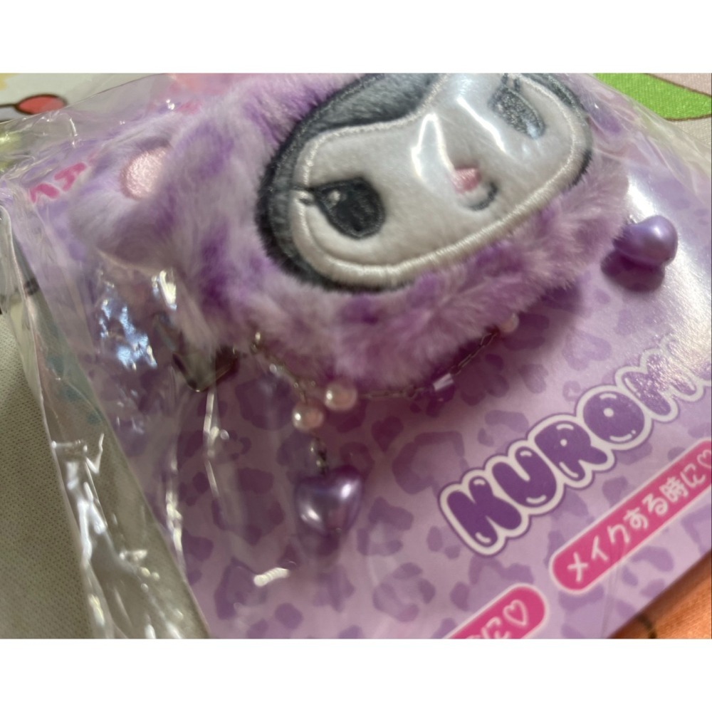 奶油點心兔~第一代豹紋系列，庫洛米/酷洛米/KUROMI紫色豹紋小貓咪造型髮夾-細節圖2