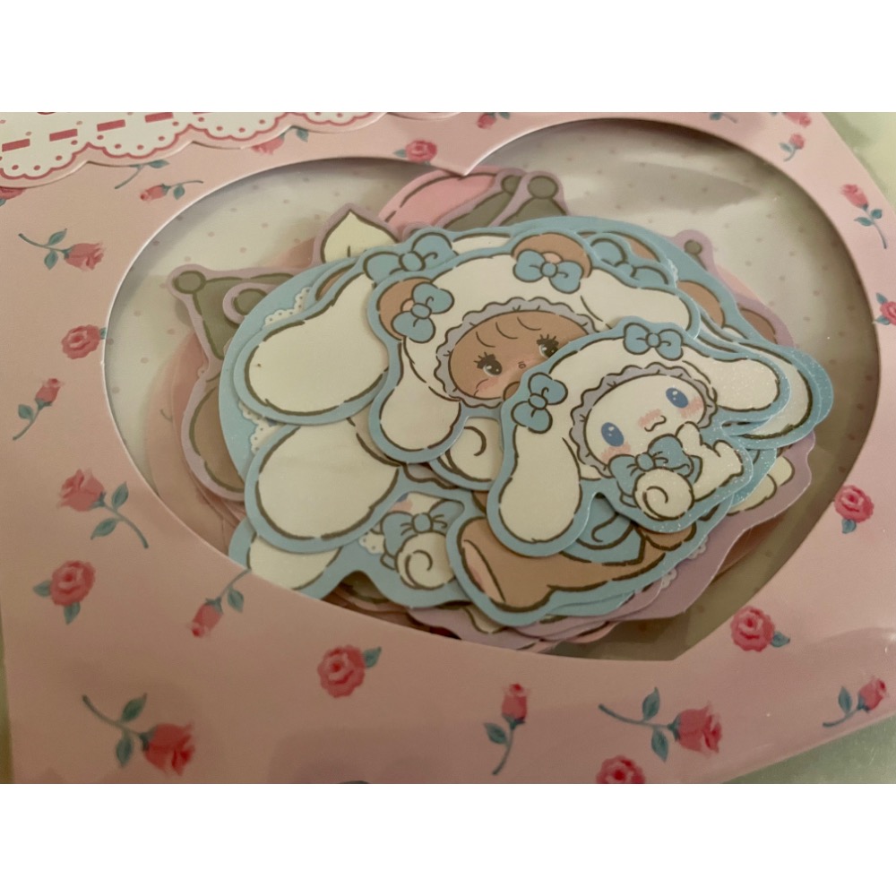 奶油點心兔～mikko illustrations x Sanrio 綜合貼紙包～美樂蒂、庫洛米、kitty、大耳狗-細節圖2