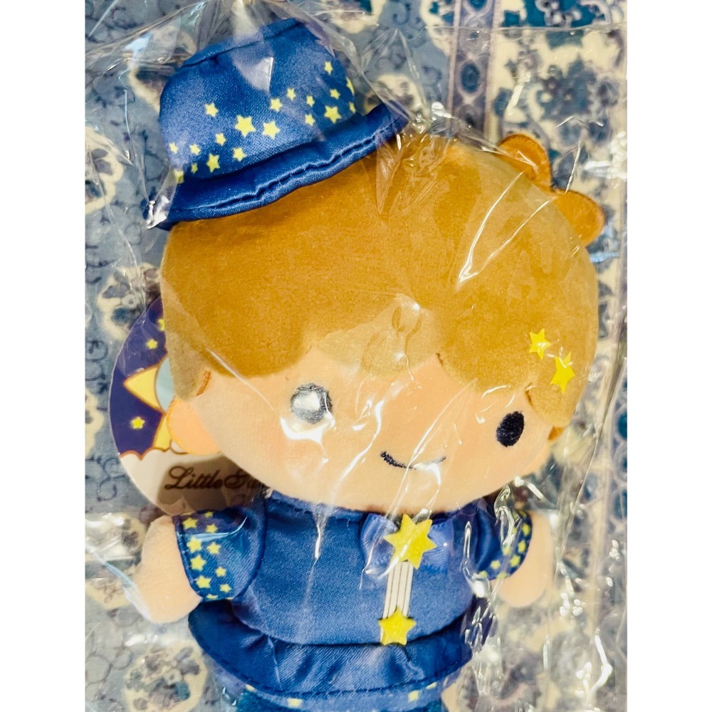 奶油點心兔：日本限定販售，夜晚的星空雙子星Kiki &Lala藍色星星套裝吊飾娃娃/絨毛玩偶吊飾一對-細節圖5