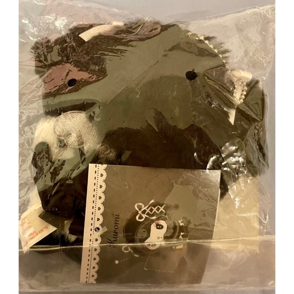 奶油點心兔~暗夜天使第三代~庫洛米/酷洛米/Kuromi黑色斗篷洋裝造型吊飾娃-細節圖3