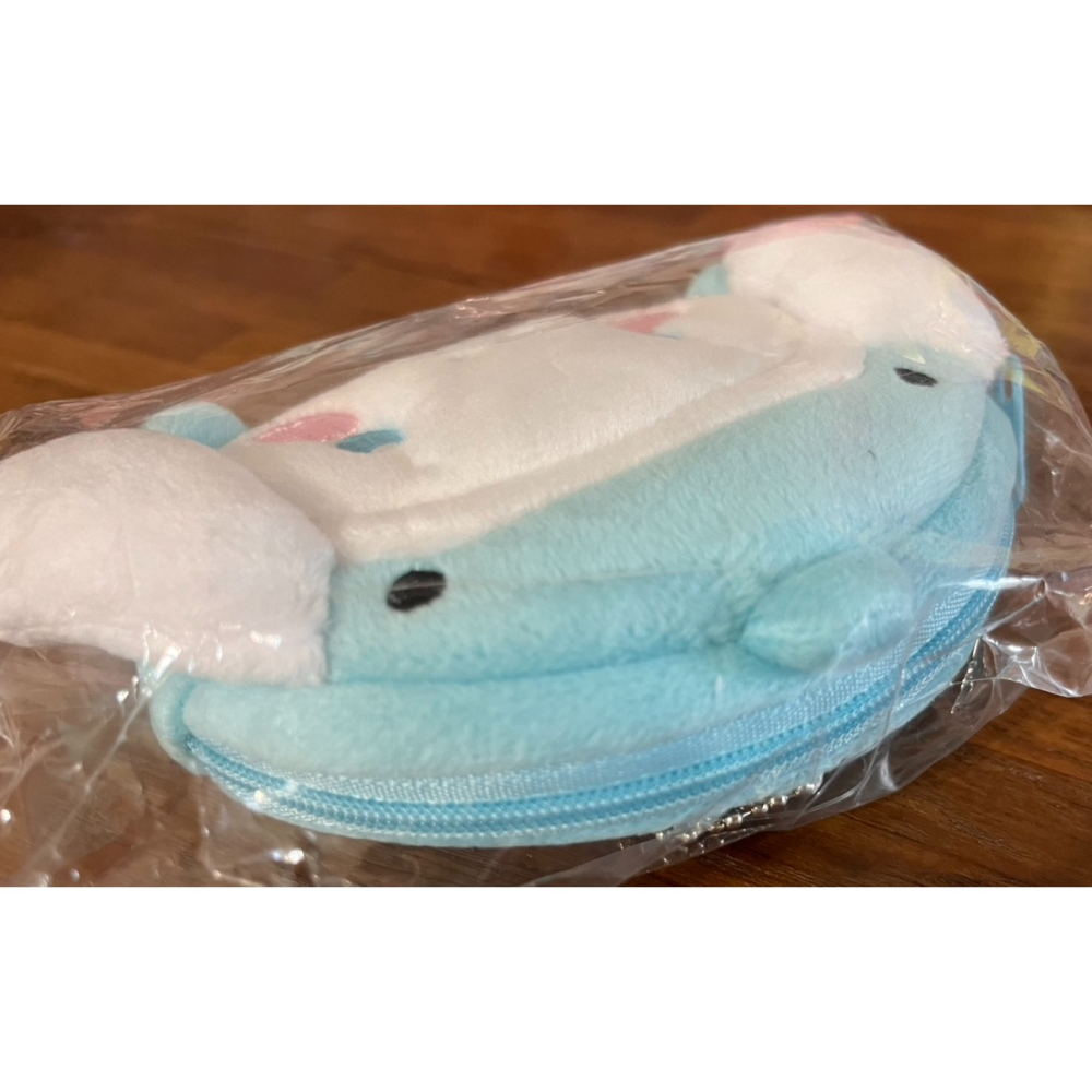 奶油點心兔~全新正版三麗鷗商品，海洋生物系列：大耳狗藍色鯨鯊造型小包吊飾/收納包/零錢包-細節圖2