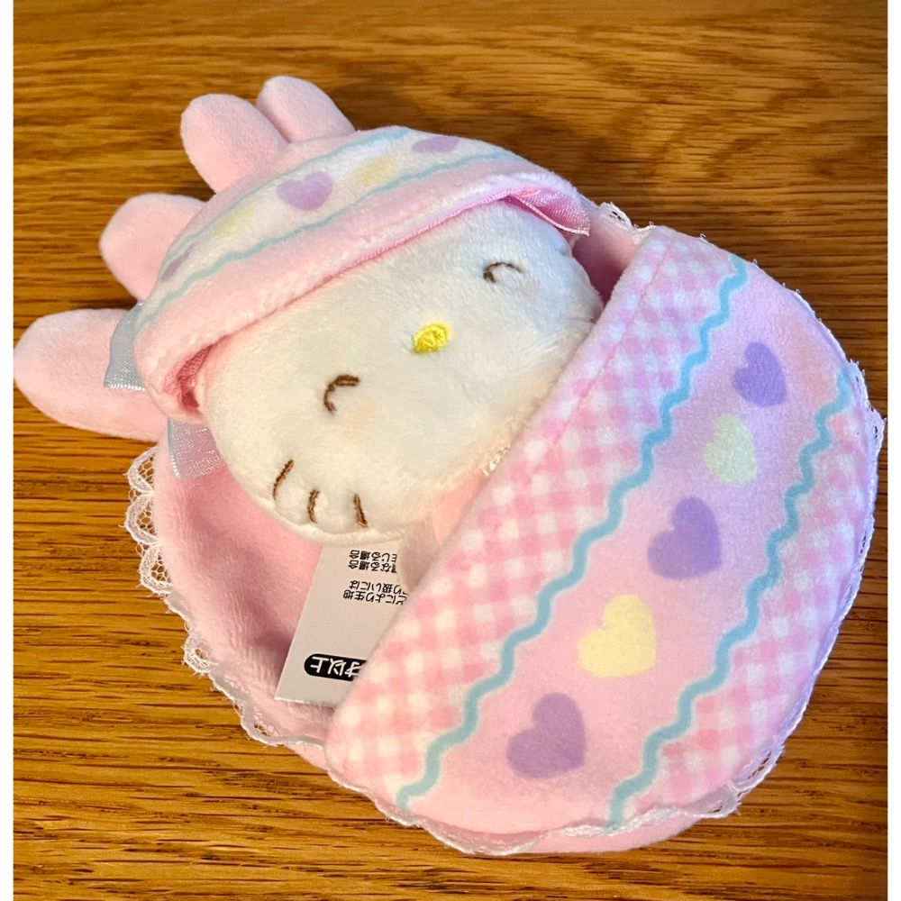 奶油點心兔：Sanrio復活節兔兔彩蛋造型睡袋玩偶，Hello Kitty 款+粉色睡袋+睡帽-細節圖2