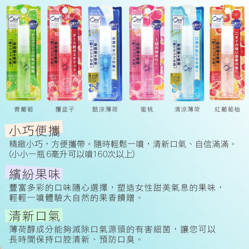 日本 SUNSTAR ORA2 口氣芳香噴霧 防止口臭-細節圖3