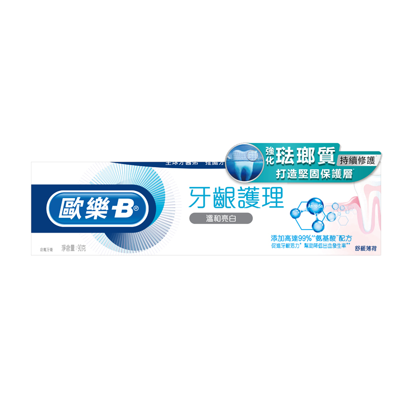 歐樂B Oral-B 專業牙齦護理牙膏 清新薄荷 溫和亮白 90g 總代理公司貨-規格圖1