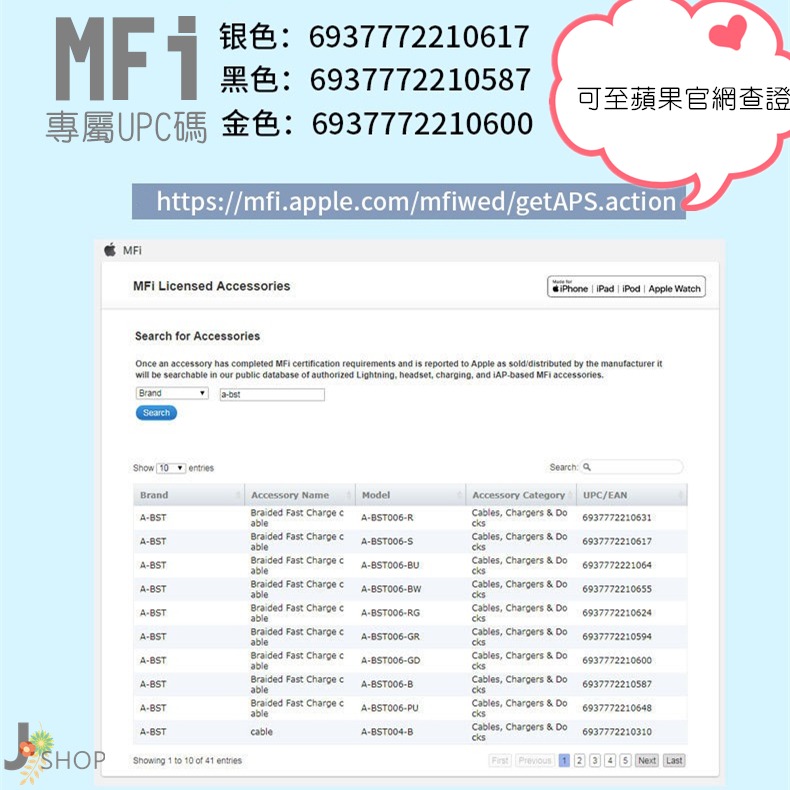 A-BST 正版 MFI 蘋果 充電線 PD 快充 官方認證 TYPE-C 傳輸線 Lightning 星光編織-細節圖9