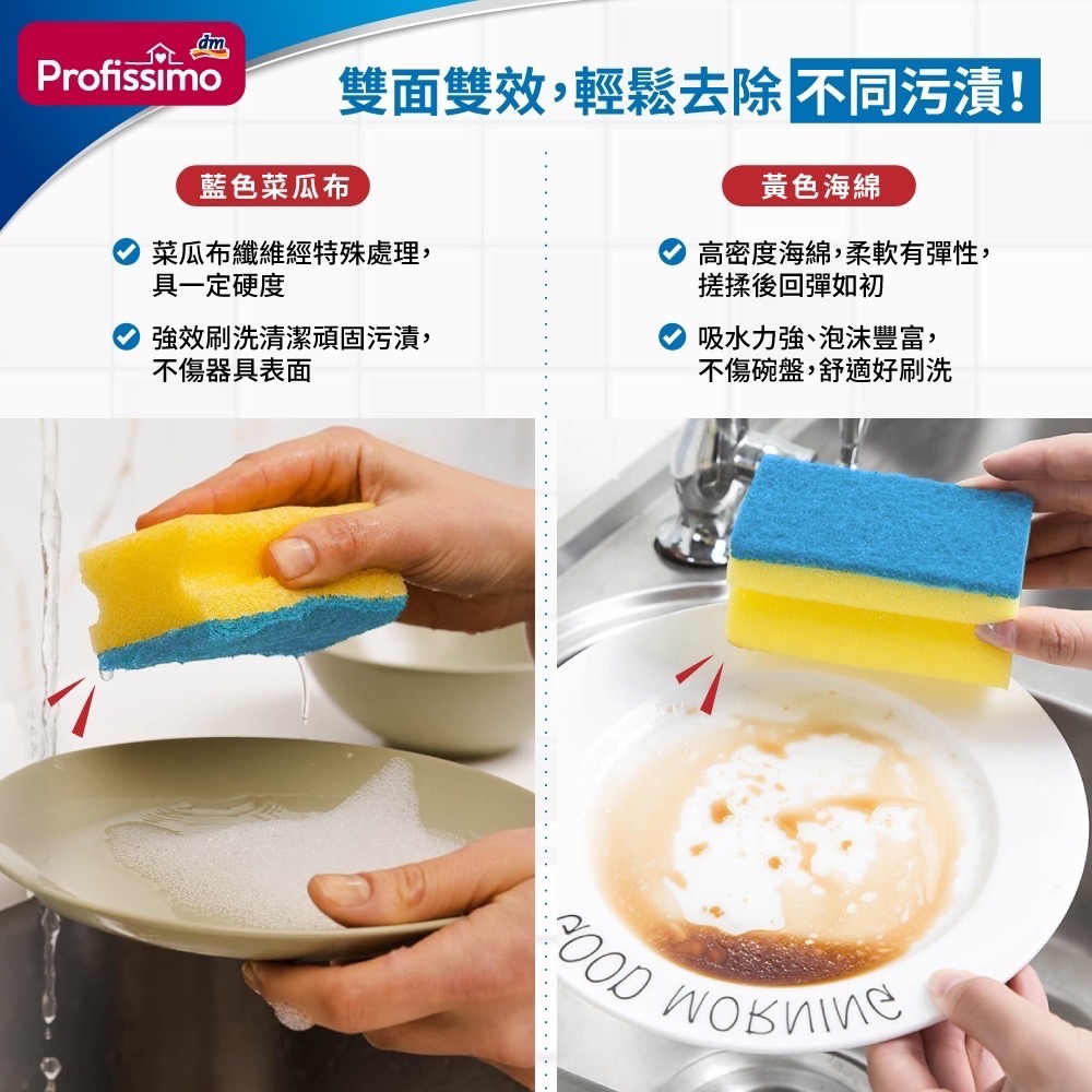🇩🇪【德國 Profissimo洗碗海綿6入/盒】-細節圖3