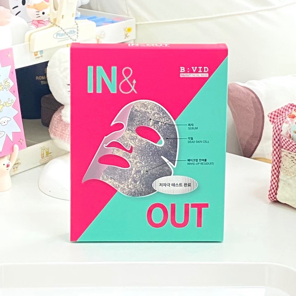韓國 B:VID IN&OUT 小氣泡清潔面膜 5入/盒-細節圖5