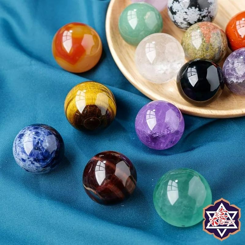 [水晶專賣24h出貨] 天然水晶 2CM 水晶球 擺件 無孔圓珠 圓球 天然珠子  水晶 玉石 風水擺飾 生日禮物-細節圖2