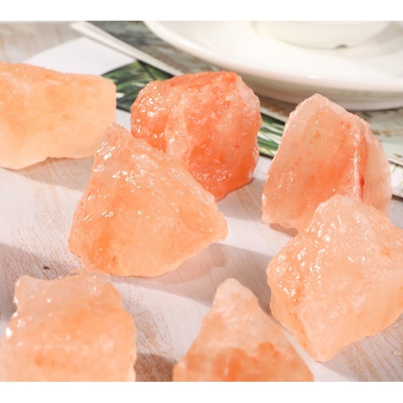 [水晶專賣24h出貨] 天然礦採 喜瑪拉雅鹽 橙晶鹽 擴香石 水晶擴香 水晶香薰石 精油擴香  礦鹽 風水-細節圖2