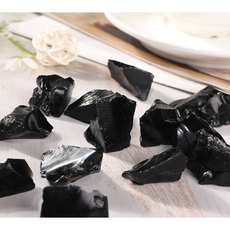 [水晶專賣24h出貨] 天然礦採 黑曜石 擴香石 水晶擴香 水晶香薰石 精油擴香 水晶 能量石 風水-細節圖4