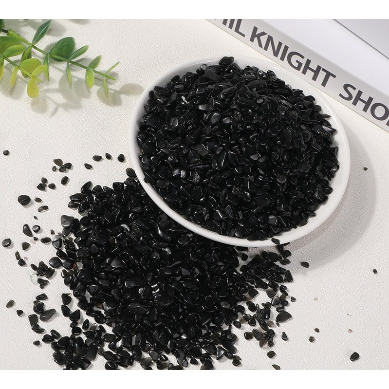 [水晶專賣24h出貨] 天然礦採 水晶碎石 黑曜石 魚缸花盆造景石 消磁石 水晶擴香 水晶 能量石 風水-細節圖3