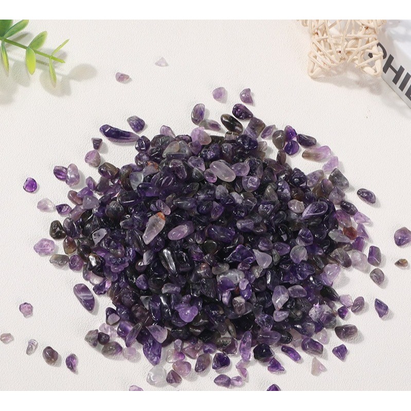 [水晶專賣24h出貨] 天然礦採 水晶碎石 紫水晶 魚缸花盆造景石 消磁石 水晶擴香 水晶 能量石 風水-細節圖4