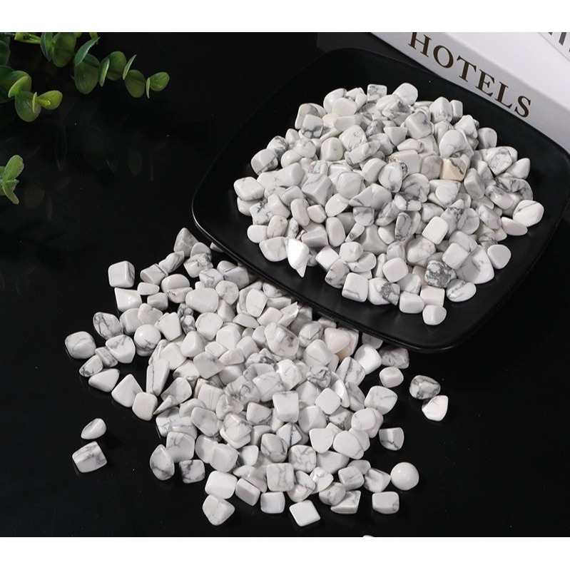 [水晶專賣24h出貨] 天然礦採 水晶碎石 白松石 魚缸花盆造景石 消磁石 水晶擴香 水晶 能量石 風水-細節圖3