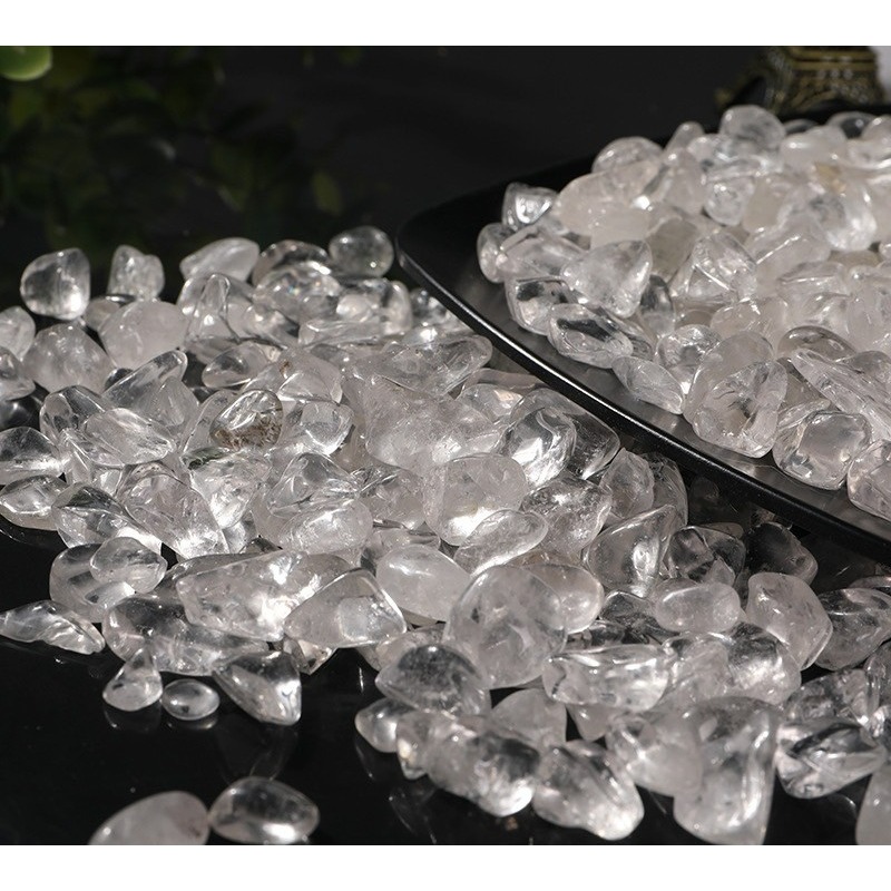 [水晶專賣24h出貨] 天然礦採 水晶碎石 白水晶 魚缸花盆造景石 消磁石 水晶擴香 水晶 能量石 風水-細節圖2