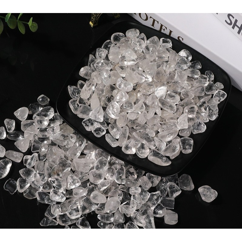 [水晶專賣24h出貨] 天然礦採 水晶碎石 白水晶 魚缸花盆造景石 消磁石 水晶擴香 水晶 能量石 風水-細節圖3