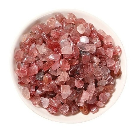 [水晶專賣24h出貨] 天然礦採 水晶碎石 草莓晶 魚缸花盆造景石 消磁石 水晶擴香 水晶 能量石 風水-細節圖5