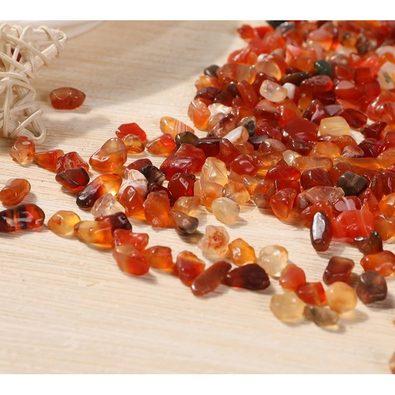 [水晶專賣24h出貨] 天然水晶 水晶碎石 紅瑪瑙 魚缸花盆造景石 消磁石 水晶擴香 水晶 能量石 風水 玉石 瑪瑙-細節圖3