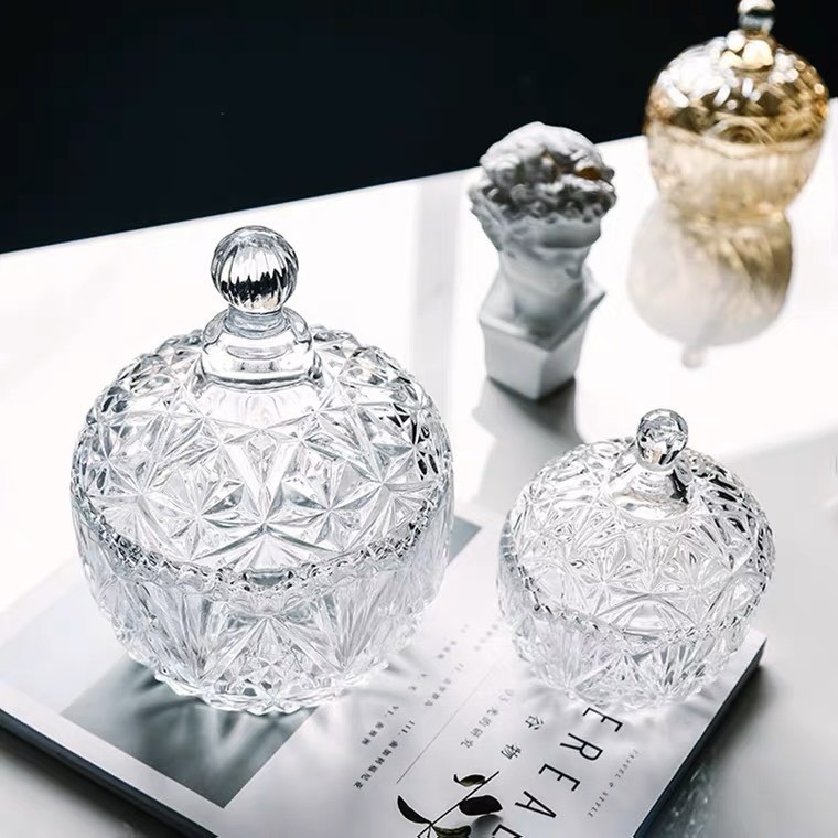 [水晶專賣24h出貨] 水晶消磁碗 透明玻璃罐 水晶收納盒 玻璃碗 淨化器皿 糖果盅 消磁石 擺飾-細節圖3