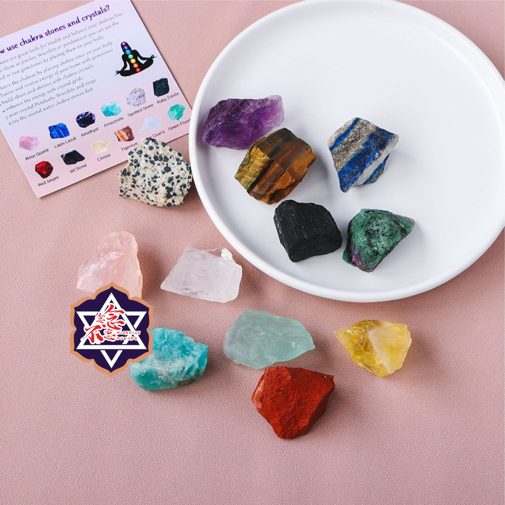 [水晶專賣24h出貨] 天然礦採 12種水晶原礦套裝 七脈輪 擴香石 水晶擴香 水晶香薰石 水晶 風水 粉水晶 紫水晶-細節圖5