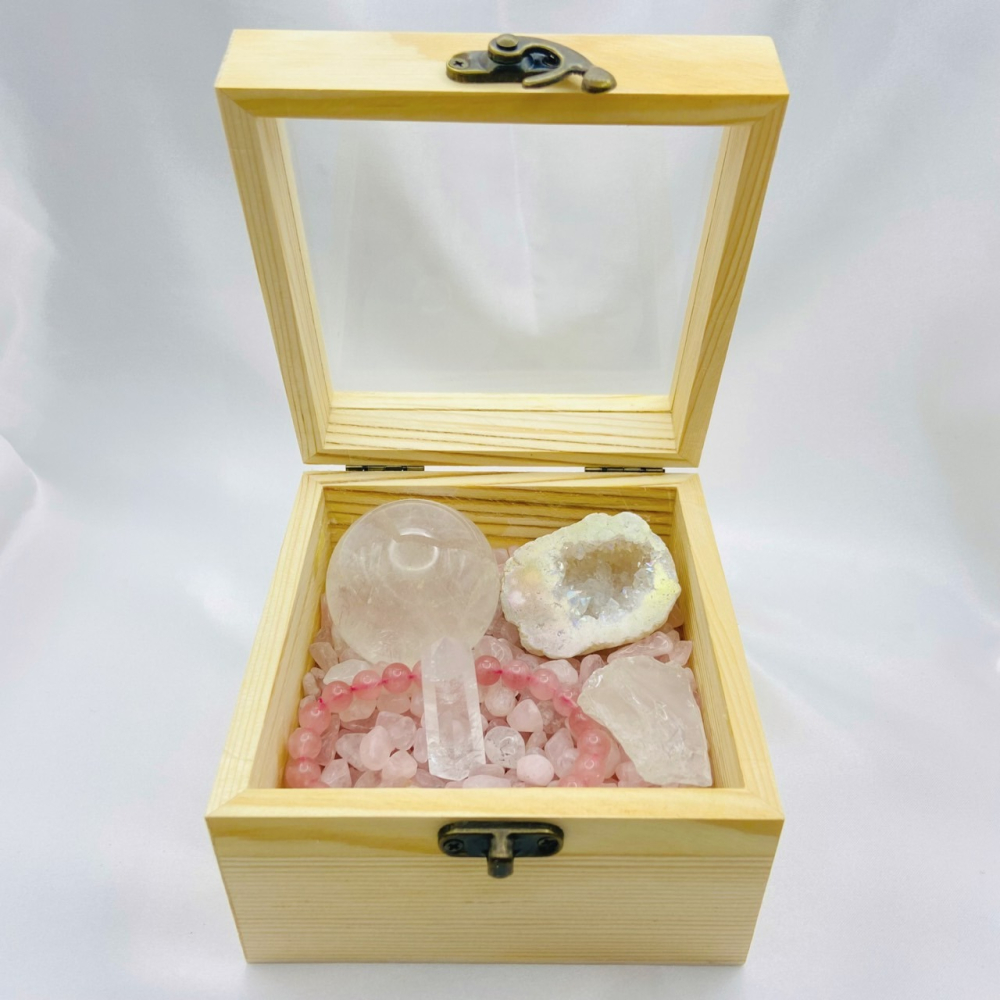[水晶專賣24h出貨] 水晶消磁 收納 木盒 玻璃蓋木盒 水晶碎石消磁盒 消磁碗 水晶 水晶碎石 淨化水晶 水晶-細節圖8