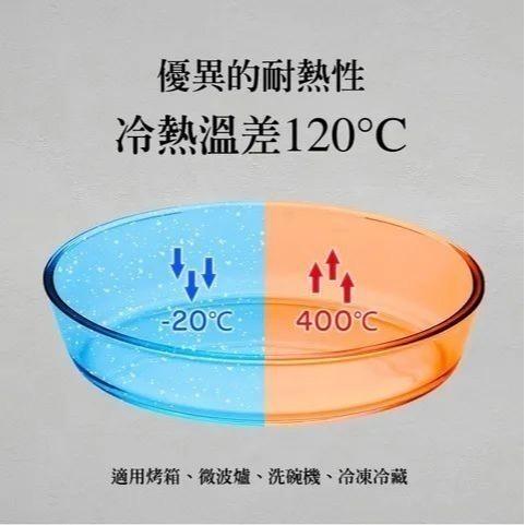 盒損出清（全新）大容量 掌廚可樂膳 耐熱玻璃烤盤 2300ML(附孟宗竹砧板)-細節圖2