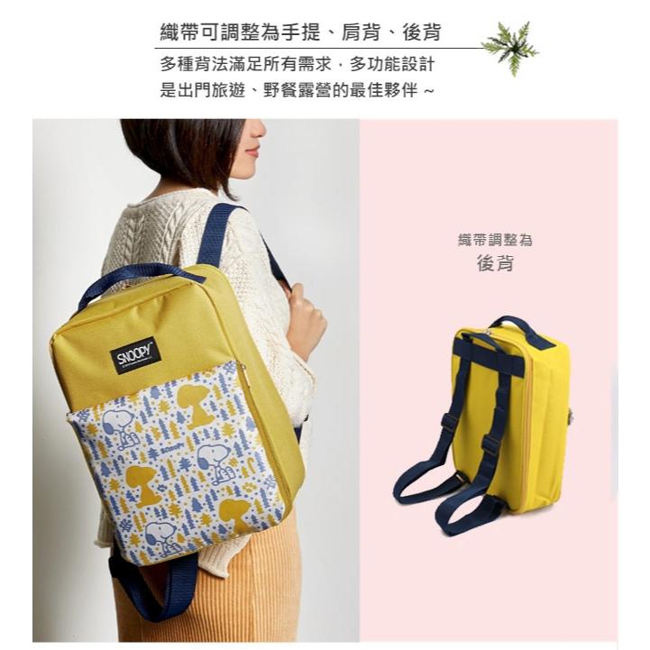 SNOOPY 史努比 下雪森林 多用途野餐墊保溫包-細節圖8