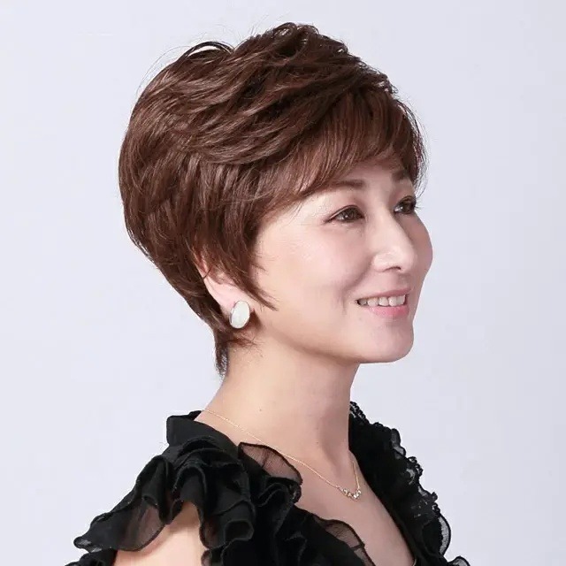 醫療假髮｜假髮.化療假髮｜媽媽髮型.短髮款式｜抗菌內裡化療適用 ｜透氣防滑 柔軟親膚 ｜A01-細節圖2