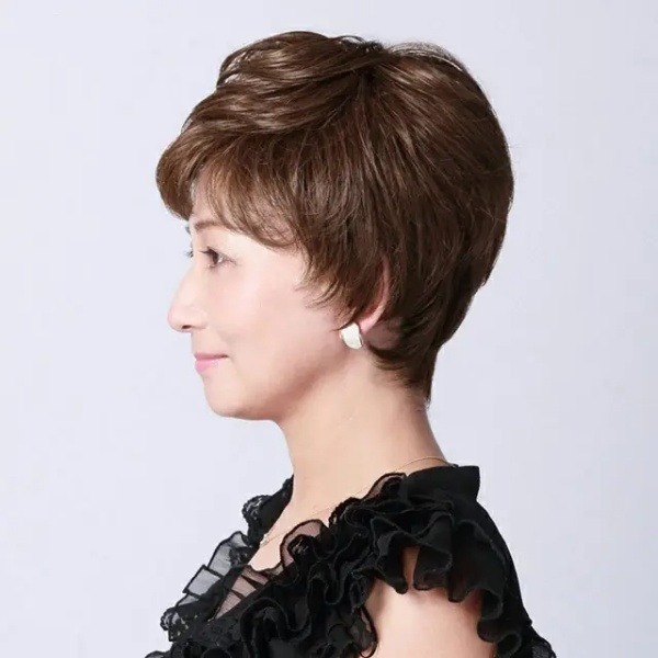 醫療假髮｜假髮.化療假髮｜媽媽髮型.短髮款式｜抗菌內裡化療適用 ｜透氣防滑 柔軟親膚 ｜A01-細節圖3