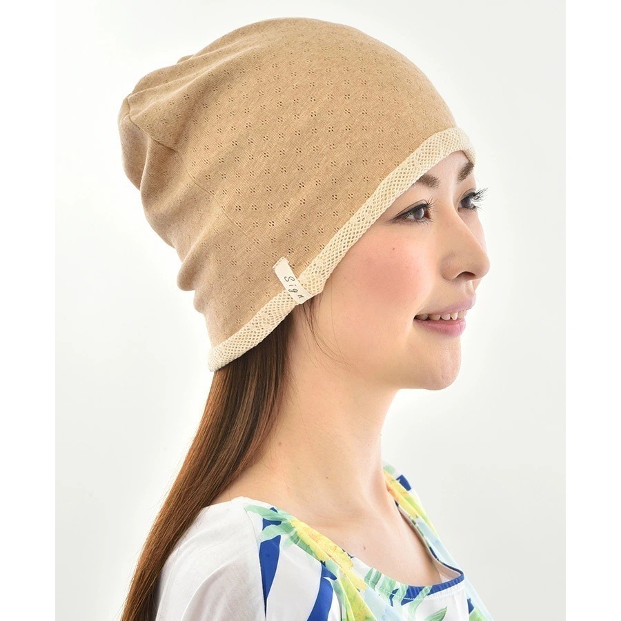 日本製 100%有機棉針織帽｜包頭帽.化療帽｜NOC認證 親膚舒適 適合敏感肌-細節圖2