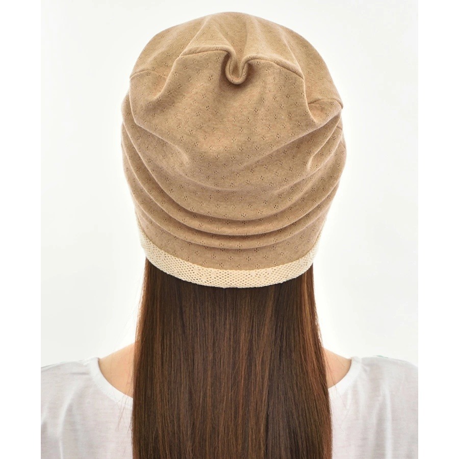 日本製 100%有機棉針織帽｜包頭帽.化療帽｜NOC認證 親膚舒適 適合敏感肌-細節圖3