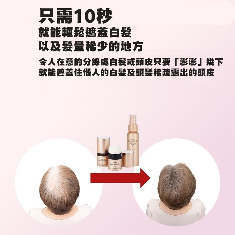 Hair Plus補髮粉｜髮根補色.清洗方便｜草本原料.不塞毛囊｜日本製-細節圖3