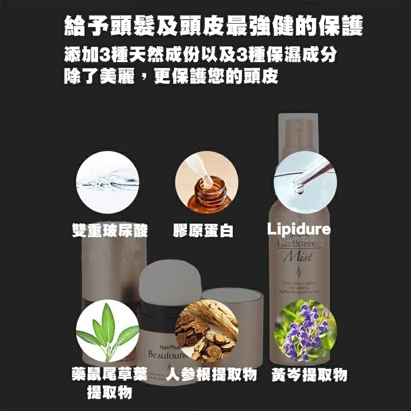 Hair Plus補髮粉｜髮根補色.清洗方便｜草本原料.不塞毛囊｜日本製-細節圖4