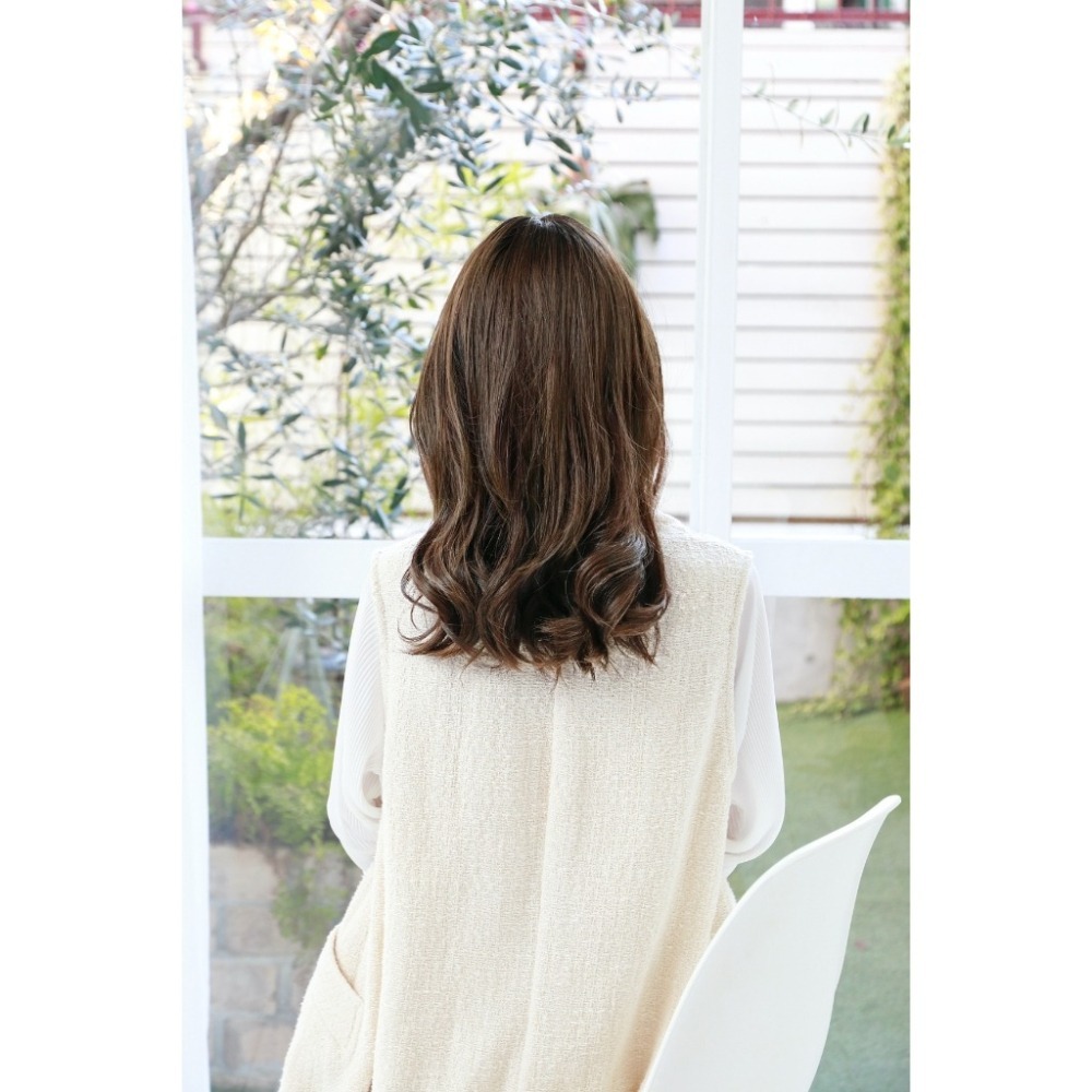 大範圍遮白髮片｜瀏海手工+I型人工頭皮 ｜補髮量遮白髮免染髮｜假髮片 .女髮片.頭頂補髮片｜日本進口-細節圖7