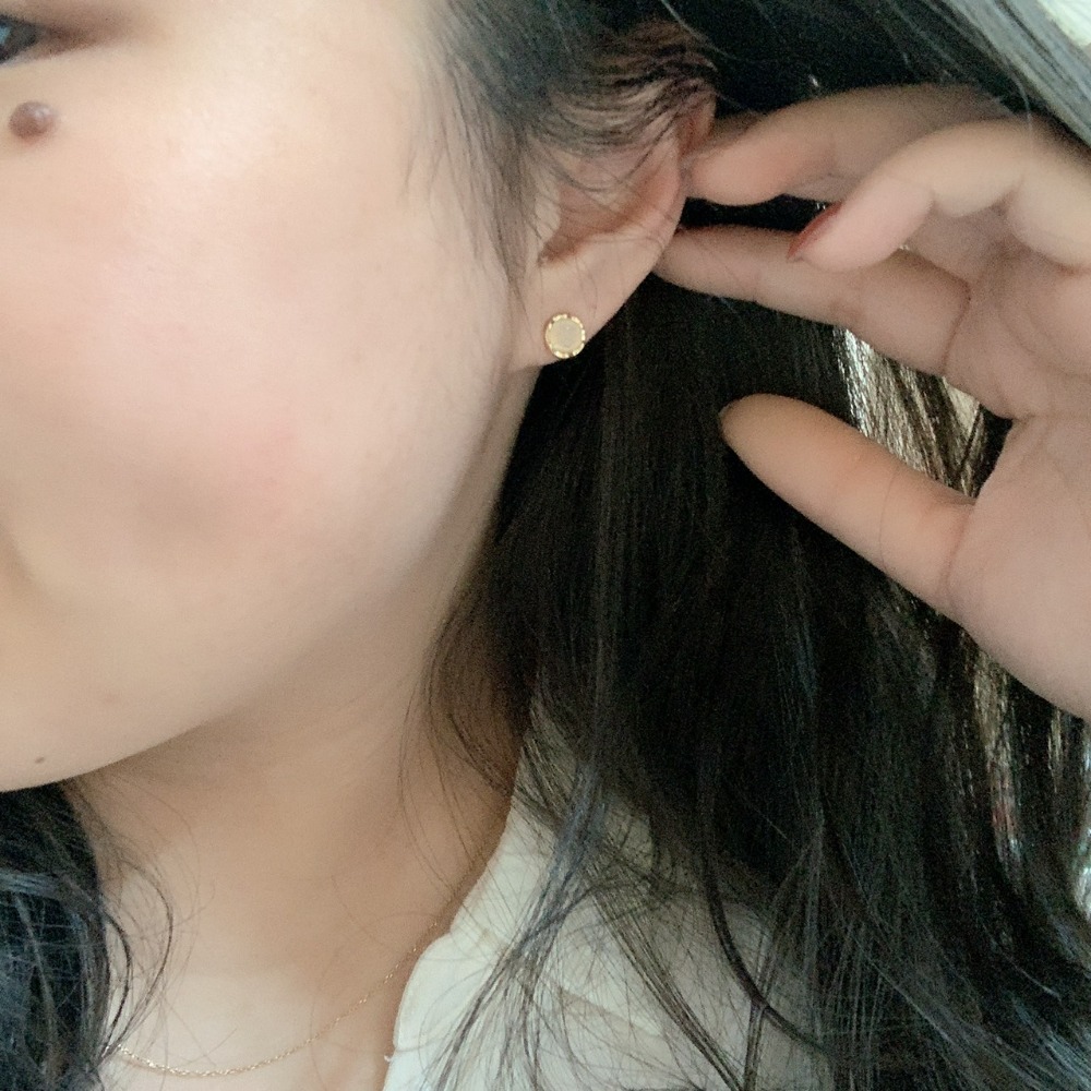 its.ME 貓眼石幾何耳環-細節圖4