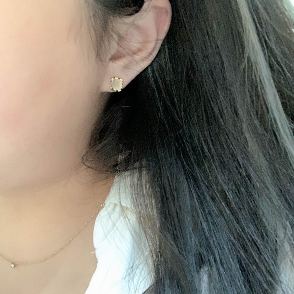 its.ME 貓眼石幾何耳環-細節圖2