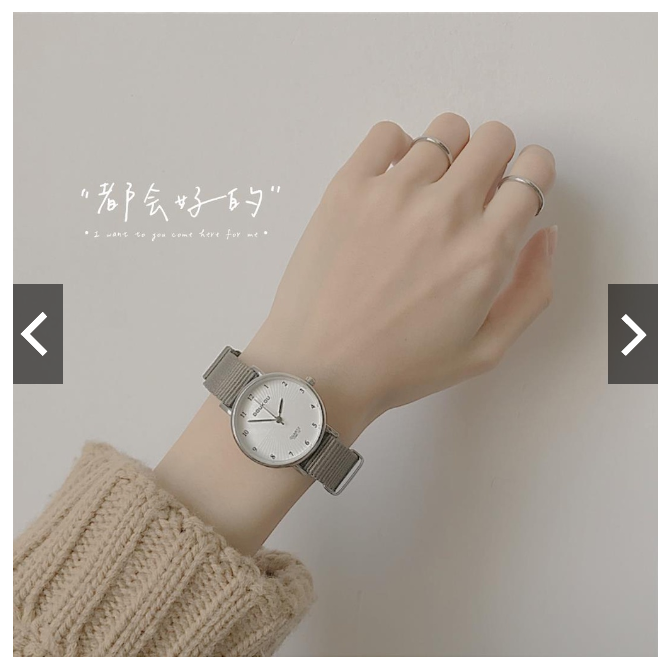 小而美-考試專用帆布手表女款學生韓版簡約復古英倫風初高中生ins學院風-細節圖3