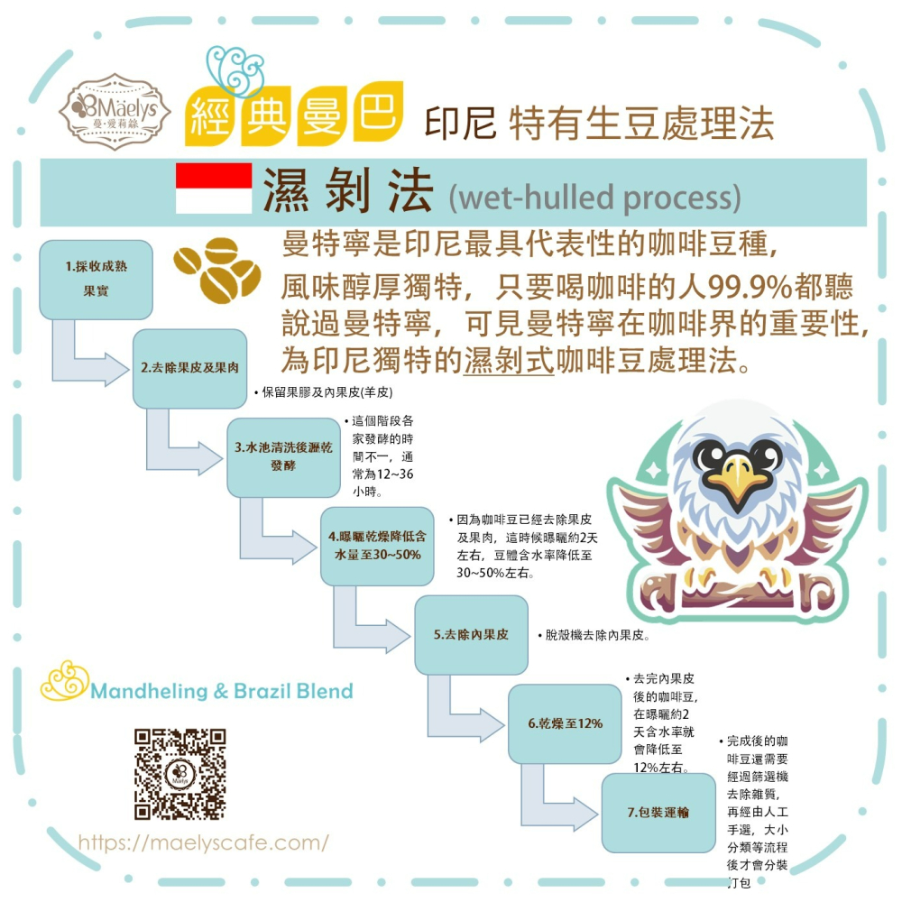 Maelys【經典曼巴】水洗與濕剝混合 中深焙 227克半磅咖啡豆-細節圖5