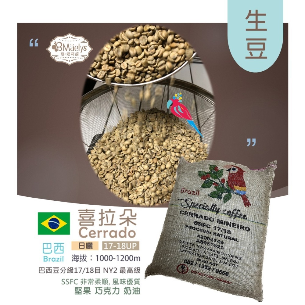 Maelys《紅鸚鵡》耳掛濾掛單品咖啡包 巴西 喜拉朵 Brazil Cerrado阿拉比卡 日曬 中深焙-細節圖3