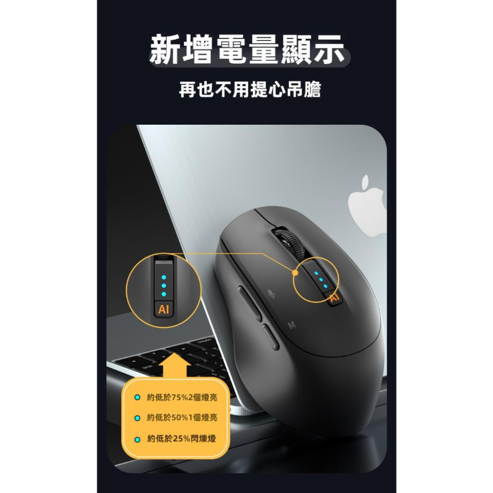 【免運】AI智慧滑鼠 無線滑鼠 AI智能滑鼠 可說話打字寫作PPT翻譯繪圖 藍牙滑鼠 無線語音滑鼠 遊戲滑鼠 電競滑鼠-細節圖5