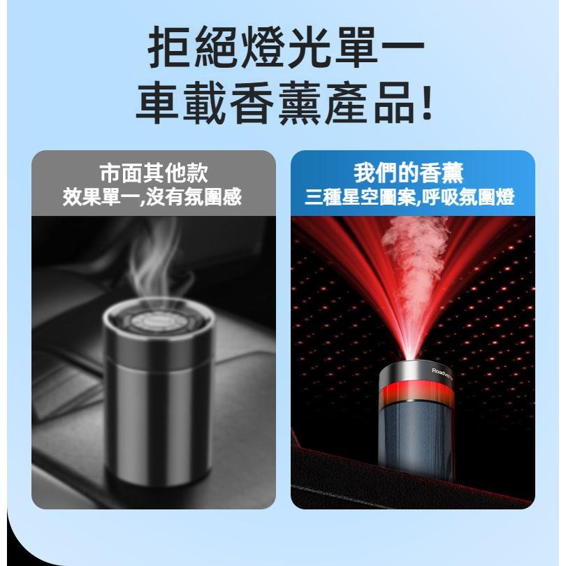 汽車香薰機 3種星空頂燈 空氣淨化 車用加濕器 車用香水 汽車香水 車內除異味 汽車香氛 汽車擴香 車用香薰機 車用香芬-細節圖5