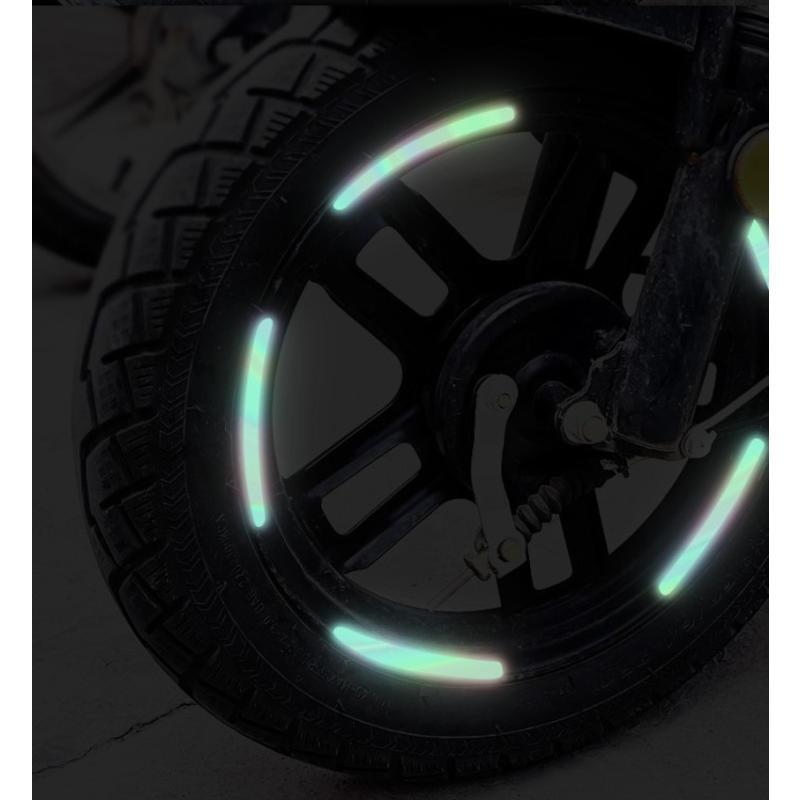 汽車輪圈夜光貼 汽車輪鼓七彩鐳射夜光貼 輪胎防撞貼 汽車炫彩貼紙 汽車貼紙 汽車夜光貼 汽車反光貼 車用貼紙 車用反光貼-細節圖7