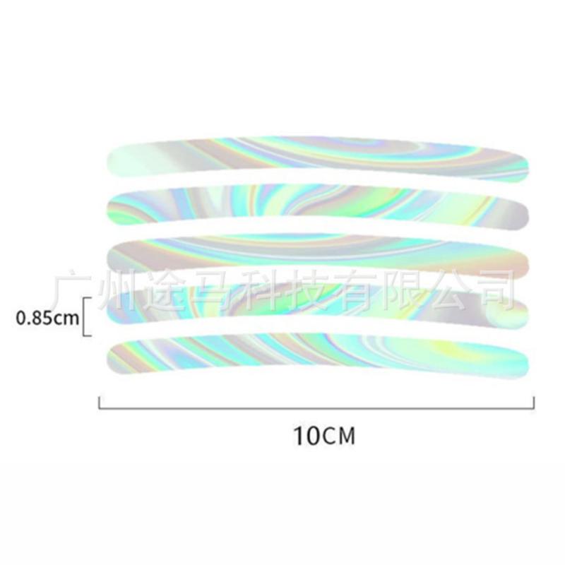 汽車輪圈夜光貼 汽車輪鼓七彩鐳射夜光貼 輪胎防撞貼 汽車炫彩貼紙 汽車貼紙 汽車夜光貼 汽車反光貼 車用貼紙 車用反光貼-細節圖9