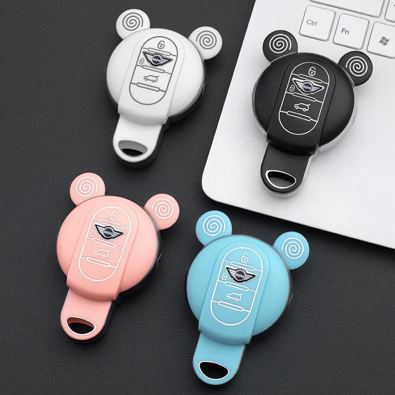 MINI鑰匙套 mini鑰匙保護殼 適用於mini cooper車鑰匙 迷你f55 f60 countryman鑰匙殼-細節圖3