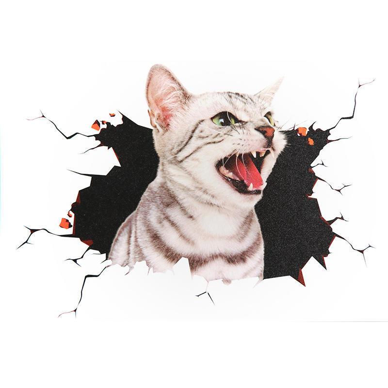 汽車貼紙創意3D立體貓咪貼紙車身車尾劃痕刮痕遮擋貼可愛搞笑貼紙-細節圖3