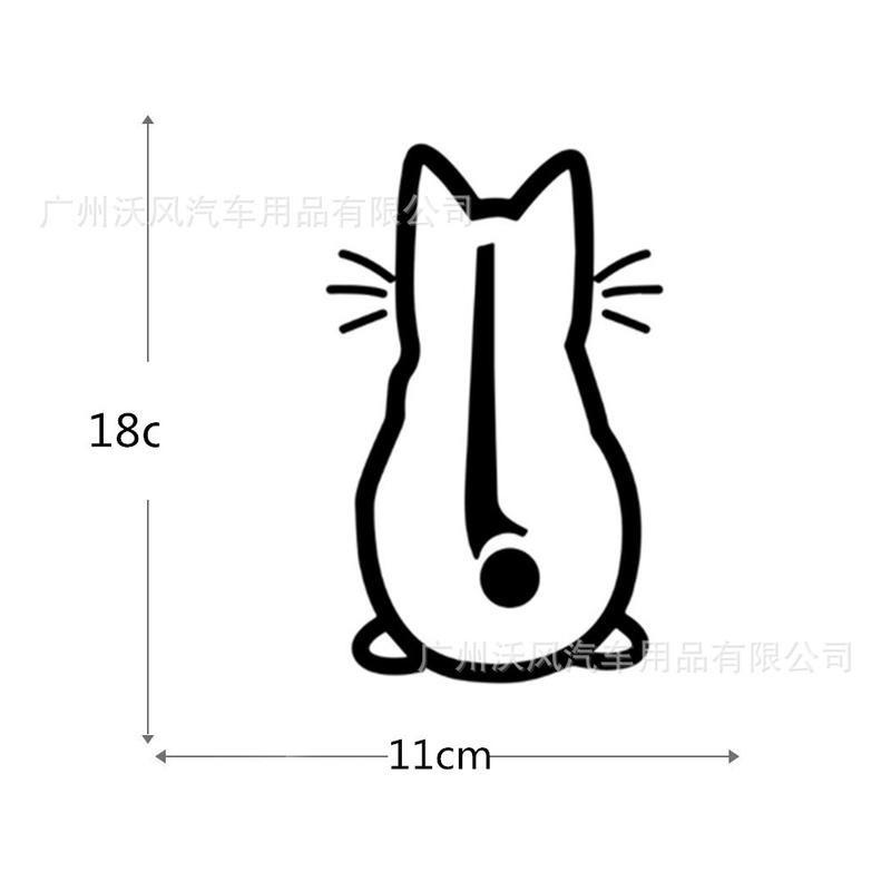 汽車貼紙 小貓背影貼紙 汽車後窗玻璃車尾貼花 後窗玻璃貼 車用貼紙 汽車玻璃貼 後雨刷貼紙 貓咪車貼 雨刷貼 車身貼-細節圖7