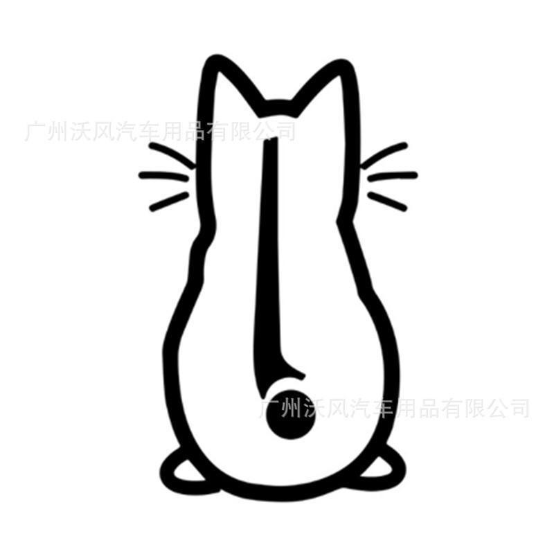 汽車貼紙 小貓背影貼紙 汽車後窗玻璃車尾貼花 後窗玻璃貼 車用貼紙 汽車玻璃貼 後雨刷貼紙 貓咪車貼 雨刷貼 車身貼-細節圖9