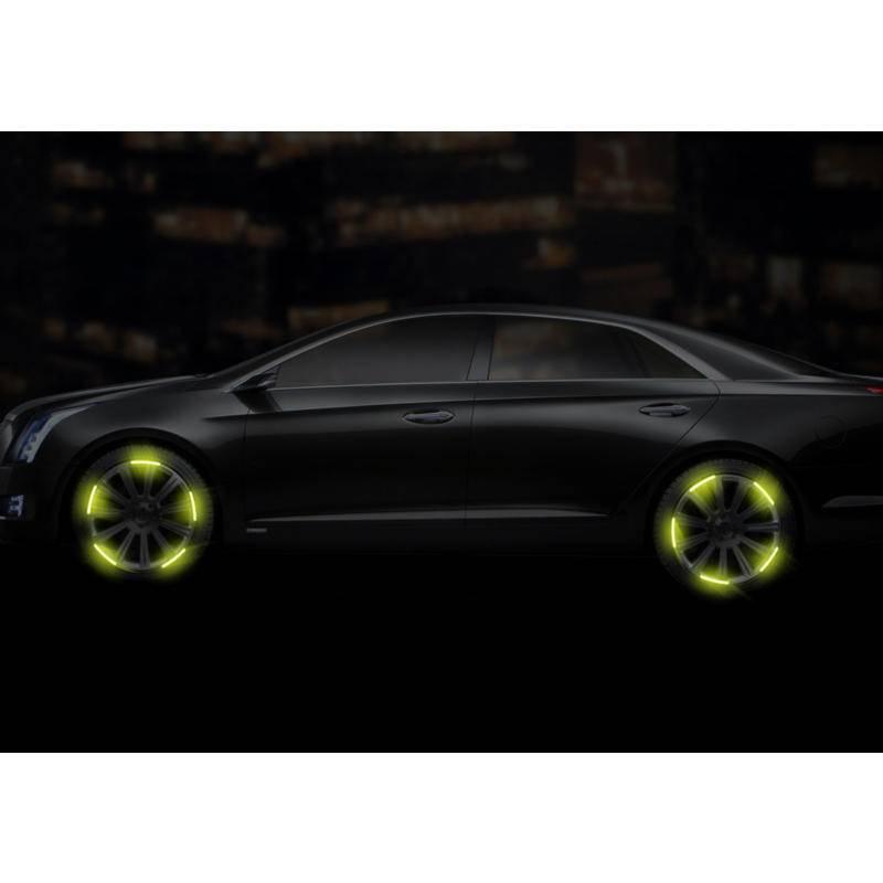 （免運）汽車輪胎反光貼 汽車輪轂反光貼 夜間更安全 輪胎警示貼條 汽車貼紙 機車輪胎反光貼 汽車輪胎螢光貼 車用反光貼-細節圖9