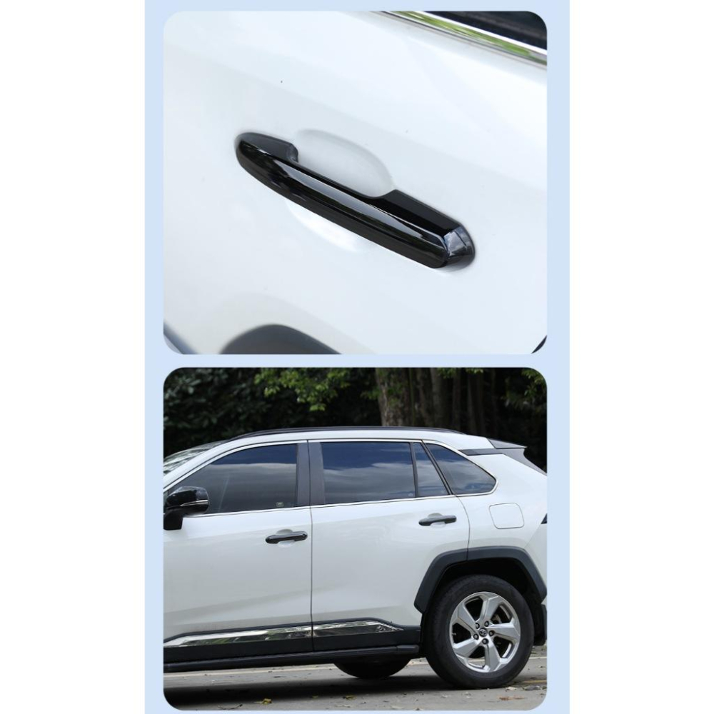 豐田RAV4車門把手蓋 適用2022~2024款 汽車側門把手保護貼 碳釺紋 防塵防水門把手套-細節圖8