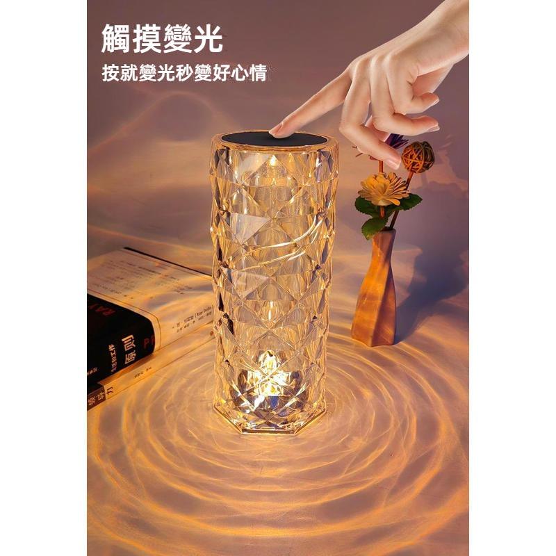 變色觸控小夜燈 玫瑰氛圍燈 16色+觸控+遙控 LED小夜燈 床頭燈 充插電兩用 氣氛燈 露營燈 房間氣氛燈 交換禮物-細節圖6