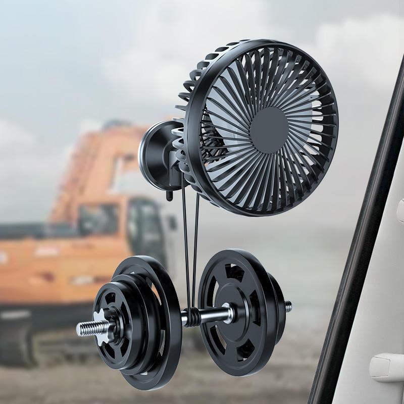 汽車風扇 USB風扇 靜音大風力 12/24v車用風扇 車用電風扇 汽車電風扇 汽車後排電風扇 後座風扇 貨車風扇-細節圖3
